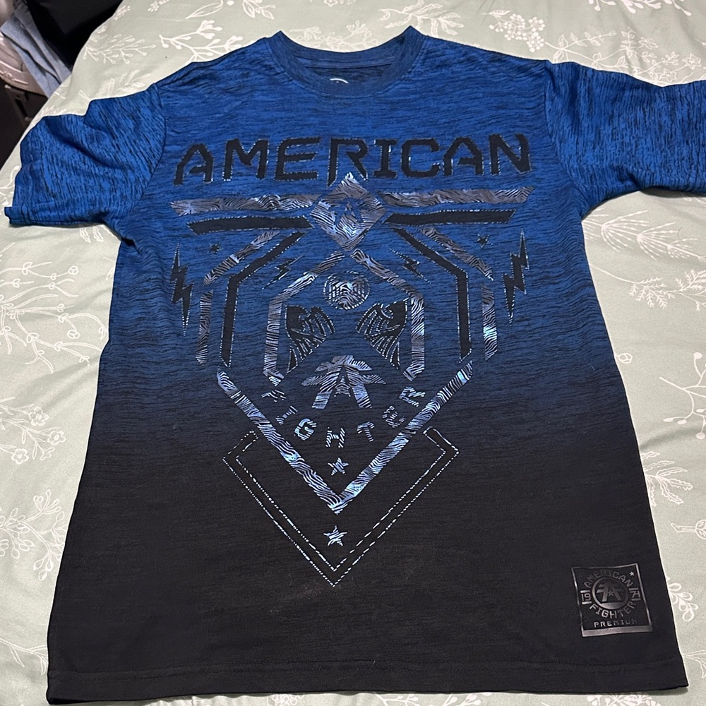American Fighter Blue and Black T-Shirt